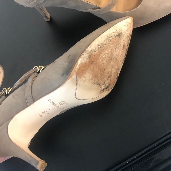 Corso Como Tan Suede Strappy Pumps - Picture 3 of 6